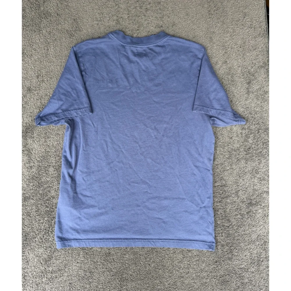 Levis Mens Small Blue Rainbow Embroidered Logo Short Sleeve Cotton T-Shirt